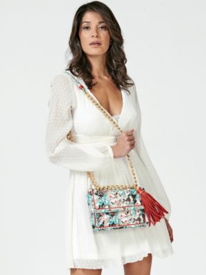 guess sandy leather crossbody bag