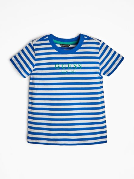 T-Shirt Logo Motif Rayé