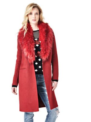 guess coat with fur