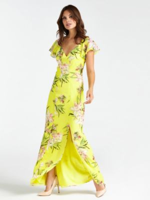 guess long floral print dress