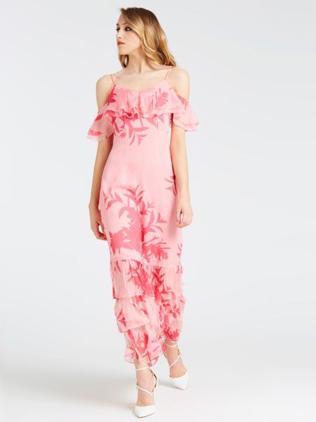 Robe Avec Volant Imprime Floral