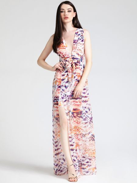 Guess Lange Jurk Marciano Print guess kopen in de aanbieding
