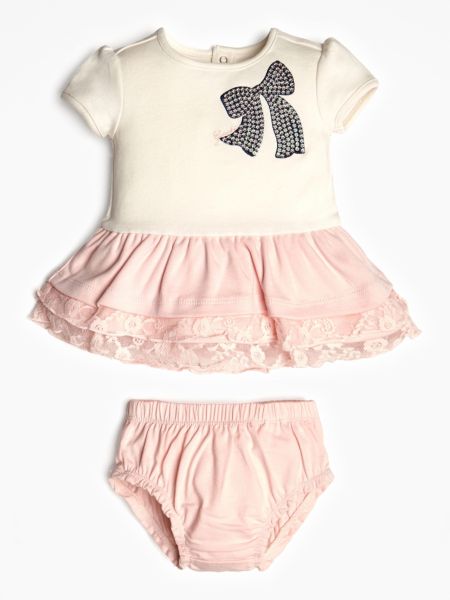 Guess Jurk Volant Kant Juweelapplicaties guess kopen in de aanbieding