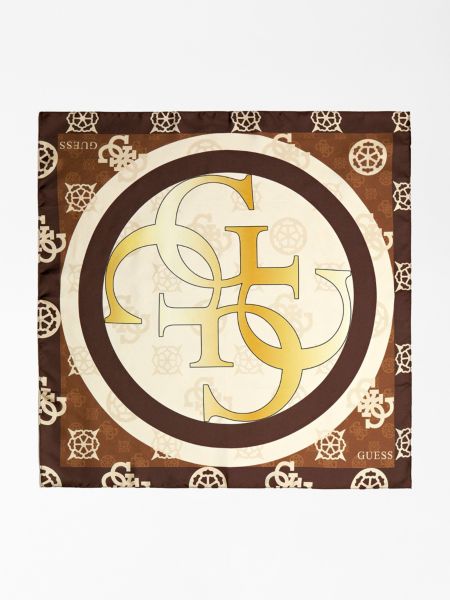 Guess Foulard Zijde Open Road Logo guess kopen in de aanbieding