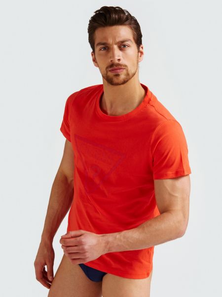 Guess T Shirt Driehoeklogo Op De Voorkant guess kopen in de aanbieding