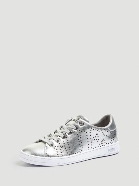 Guess Carterr Sneakers In Metallic Look guess kopen in de aanbieding