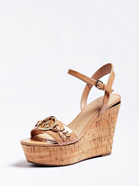 Guess Gesina Plateausandalen Laklook guess kopen in de aanbieding