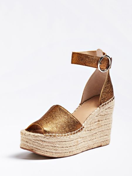 Guess Kaleey Plateausandalen Echt Leder guess kopen in de aanbieding