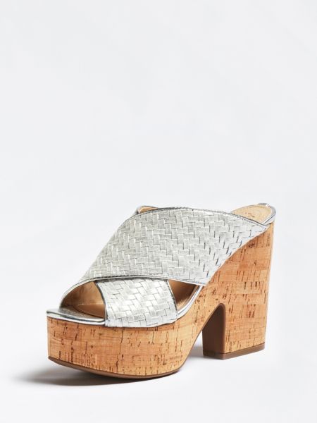 Guess Harloa Sandalen Metallic Look guess kopen in de aanbieding