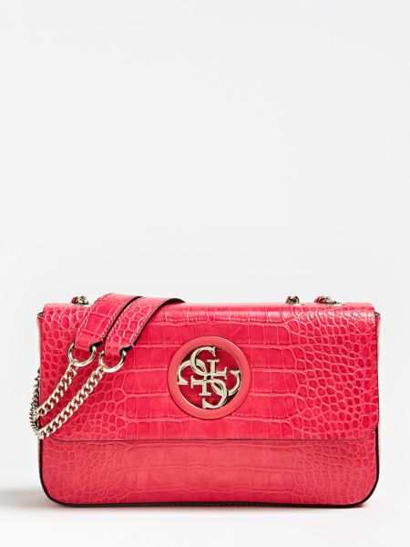 Guess Schoudertas Open Road Logo Krokodillenleereffect guess kopen in de aanbieding