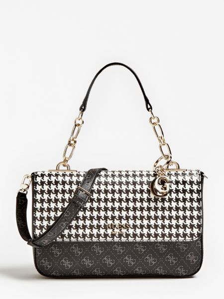 Guess Schoudertas Logo Rock Pied De Poule guess kopen in de aanbieding