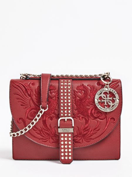 Guess Schoudertas Eileen Met Borduursels En Studs guess kopen in de aanbieding