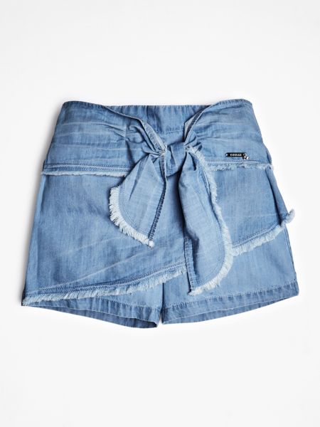 Guess Short In Denim Strik Voorkant guess kopen in de aanbieding