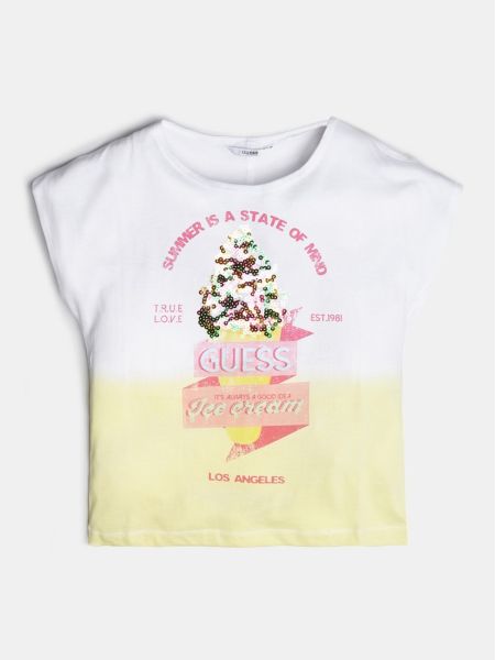Guess T Shirt Applicatie Lovertjes guess kopen in de aanbieding