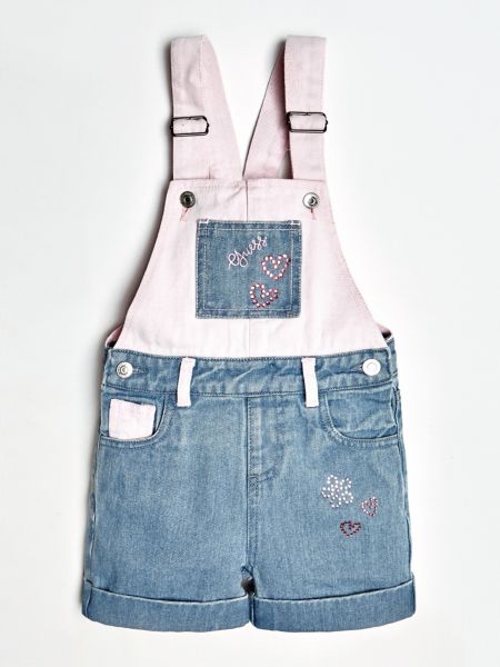 Guess Tuinbroek Denim Strasapplicaties guess kopen in de aanbieding