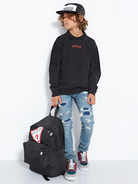 Guess Denimjeans Slijtplekken Op De Voorkant guess kopen in de aanbieding