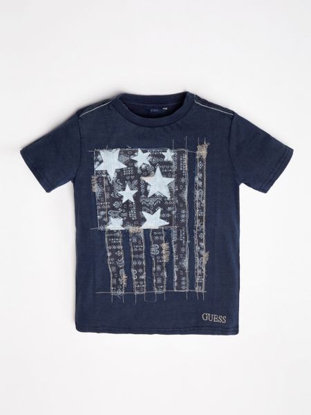 Guess T Shirt Bedrukte Inzetten In De Voorkant guess kopen in de aanbieding