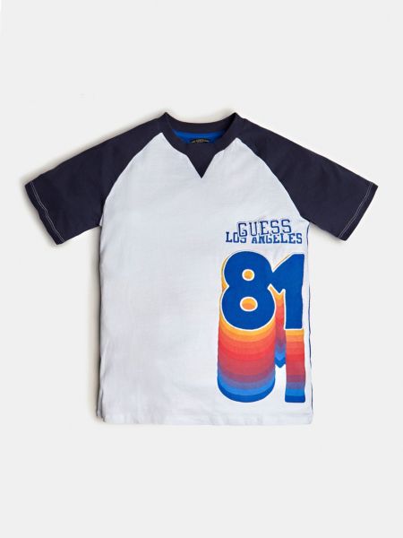 Guess T Shirt Color Block Print Logo guess kopen in de aanbieding