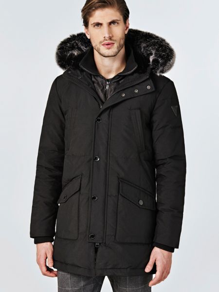 Guess Guess Long Down Jacket With Hood at £132 | love the brands