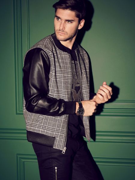 Guess Bomberjack Met Ruitmotief guess kopen in de aanbieding