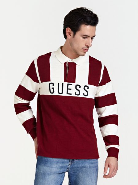 Guess Gestreepte Polo Met Logo guess kopen in de aanbieding