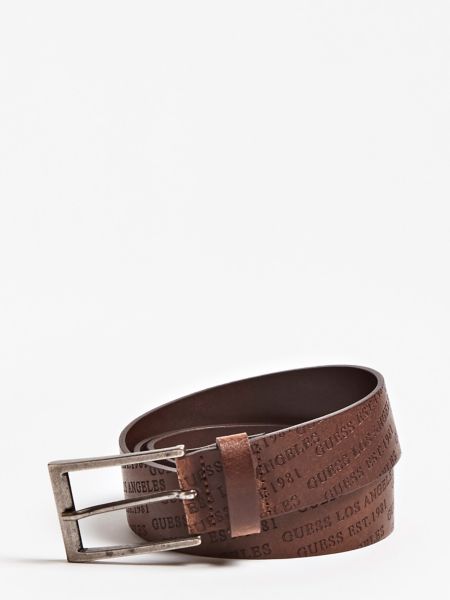 Guess Riem In Leder Ingedrukt Logo guess kopen in de aanbieding