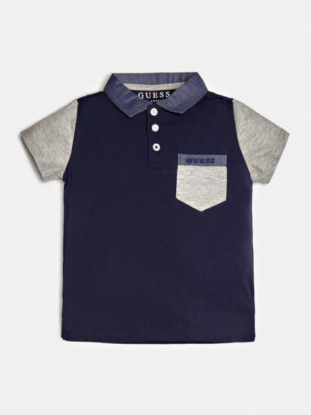 Guess Polo Details Contrastkleur guess kopen in de aanbieding
