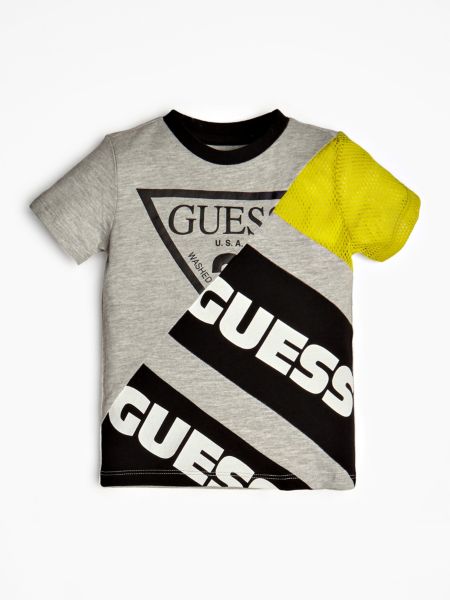 Guess T Shirt Logo Mouw Geperforeerd guess kopen in de aanbieding