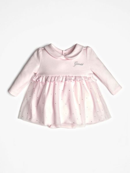 Guess Jurk Ruches Strasapplicatie guess kopen in de aanbieding