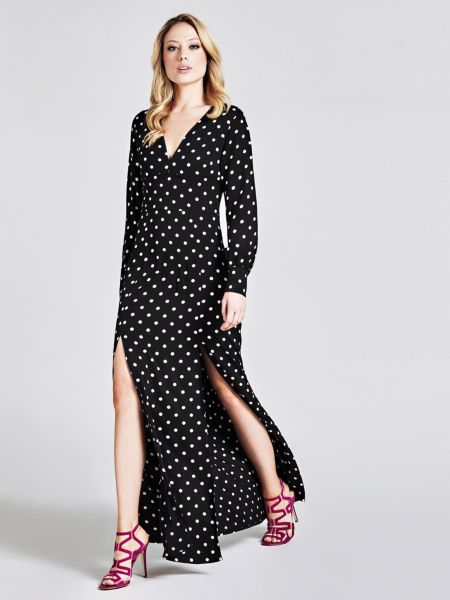 Guess Lange Jurk Met Splitten In De Voorkant guess kopen in de aanbieding