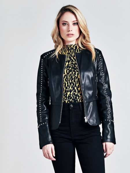 Guess Jas Gewaxt Effect Applicaties guess kopen in de aanbieding