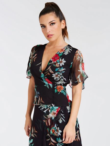 Guess Blouse In Zijde Kimonostijl guess kopen in de aanbieding