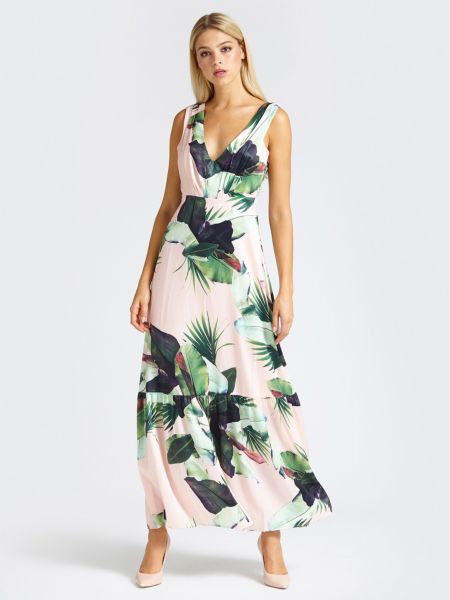Guess Lange Jurk Met Natuurprint guess kopen in de aanbieding