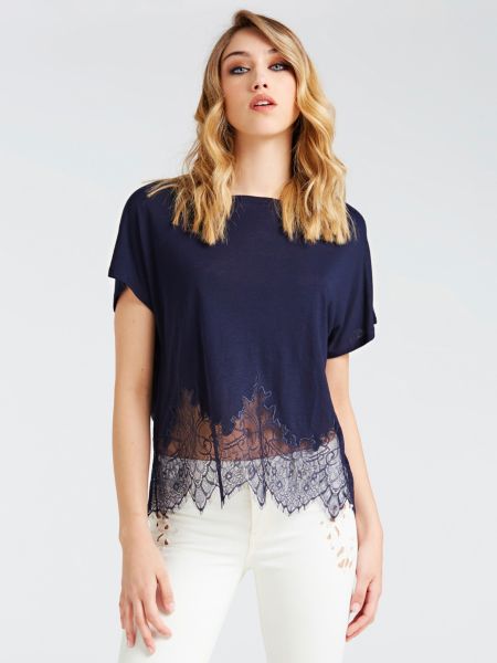Guess Top Met Kanten Inzet guess kopen in de aanbieding