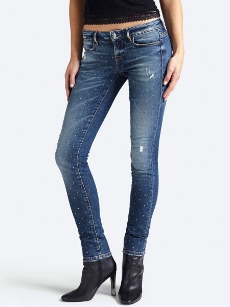 Guess Jeans Slijtplekken Applicatie Pareltjes guess kopen in de aanbieding