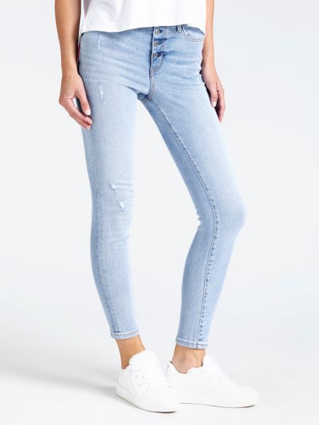 Guess Jeans Hoge Taille Slijtplekken Bandana guess kopen in de aanbieding
