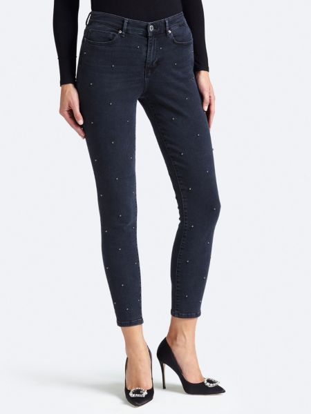 Guess Jeans Hoge Taille Applicaties Pareltjes guess kopen in de aanbieding