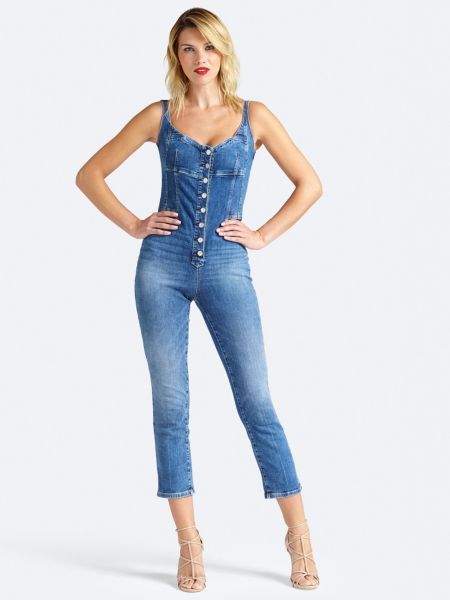 Guess Capri Jumpsuit Denim Used Look guess kopen in de aanbieding