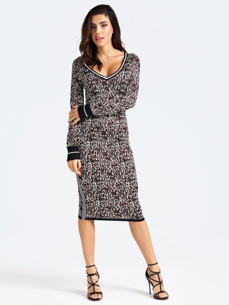 Guess Jurk Met Dierenprint guess kopen in de aanbieding